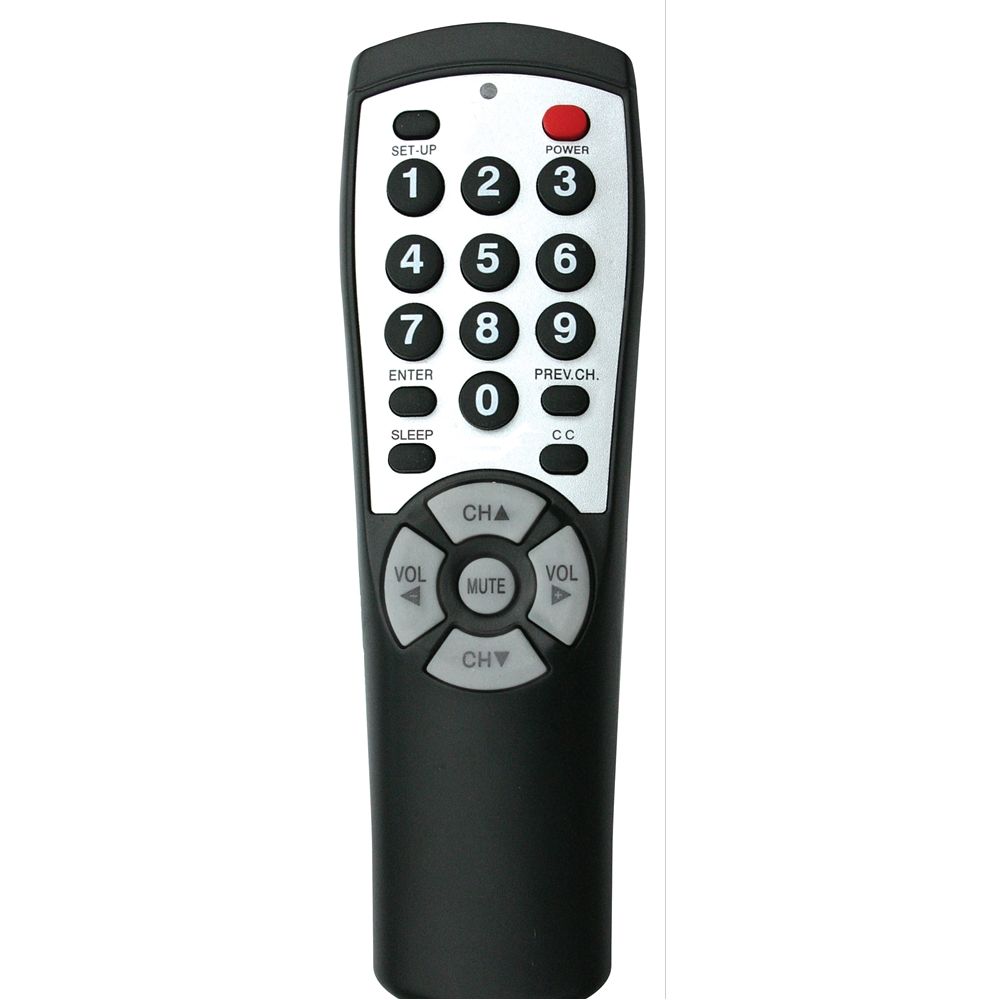 Universal TV Remote Control, Black & Silver